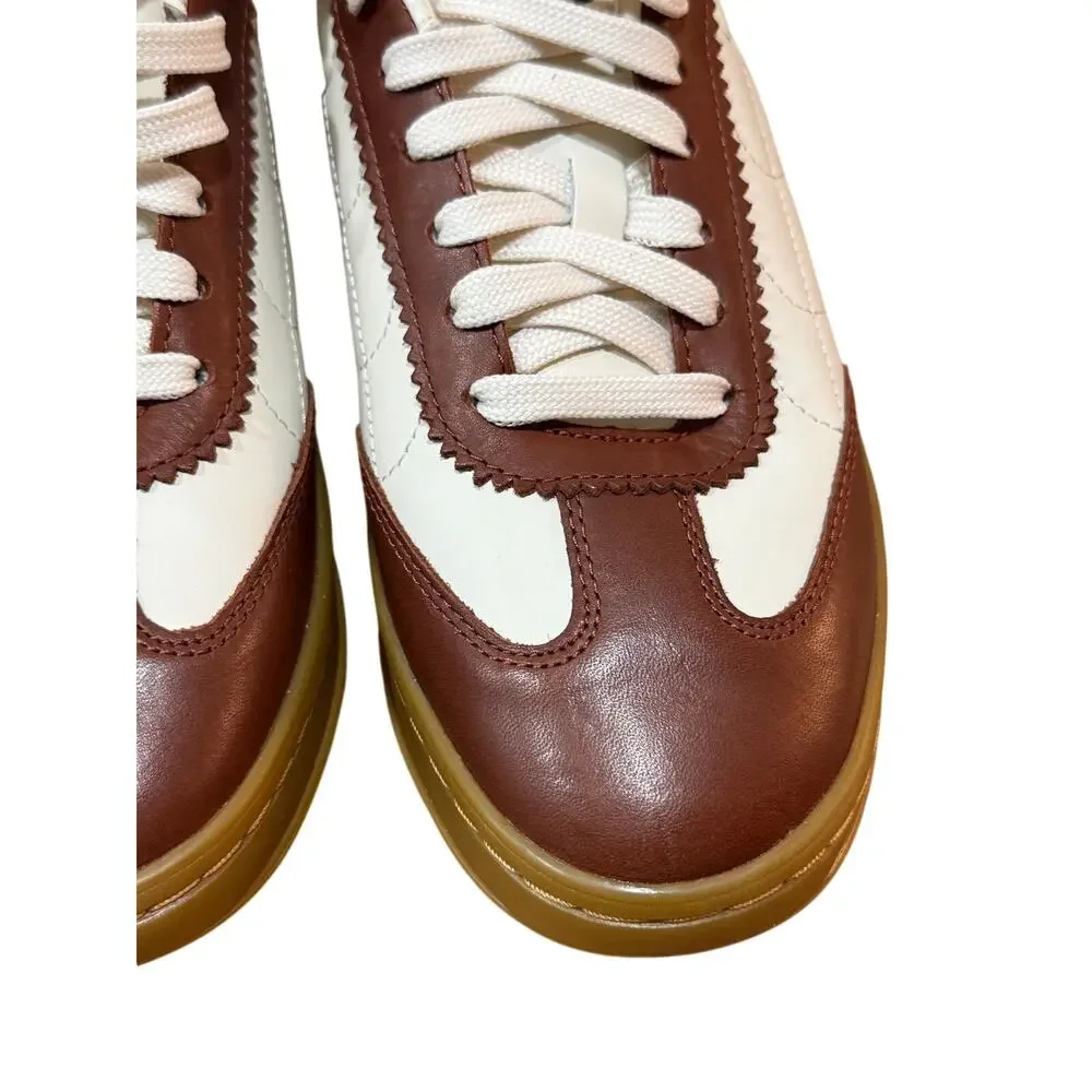 Cole Haan Womens Grandpro Breakaway Leather Sneaker Brown White